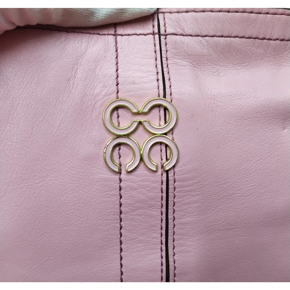 Coach Audrey Pink Leather Zipper Closure Hobo Shoulder bag